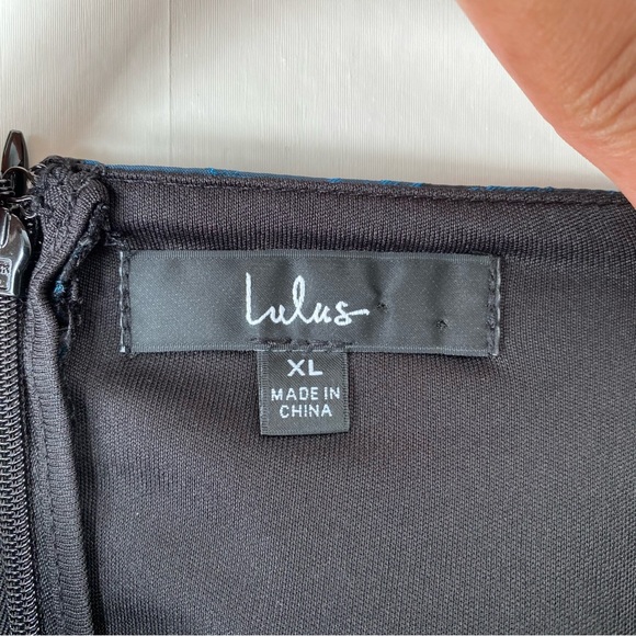 Lulu's Beyond Grateful Black Floral Jacquard Satin Velvet Tie Strap Midi Dress - Picture 11 of 12